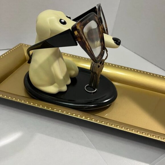 Rideco Modern Decor Resin Dog Sculpture Magnetic Holder & Tray - Picture 5 of 14